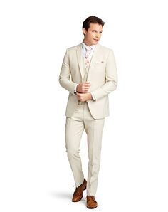 Stitch & Tie Tan Venice Suit Brown Tuxedo
