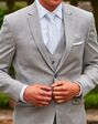 BLACKTIE SHARKSKIN Black & White Wedding Suit Grey Tuxedo - thumbnail - 3