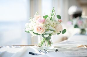 Rose, Ranunculus and Hydrangea Centerpieces