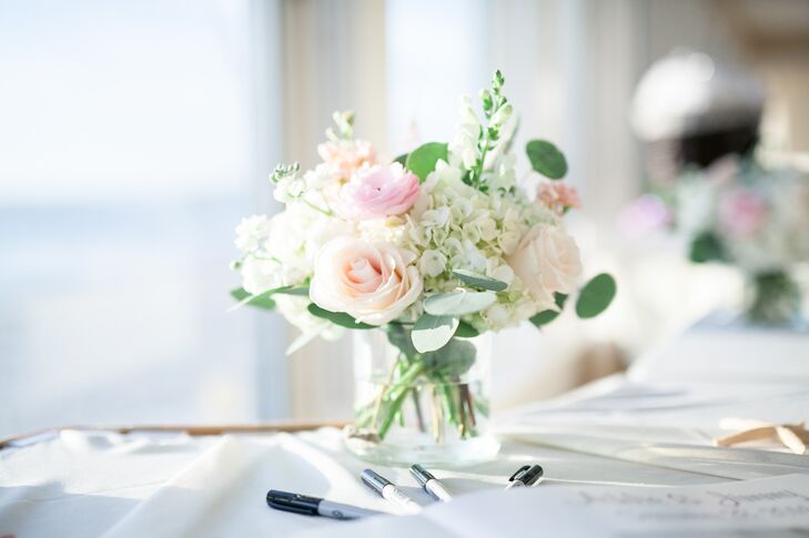 Rose, Ranunculus and Hydrangea Centerpieces