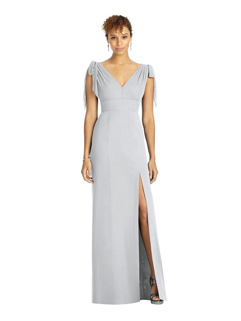 light gray dress
