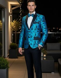 BLACKTIE AMSTERDAM Turquoise Wedding Tuxedo Blue Tuxedo