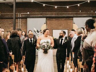 bride walking down the aisle 