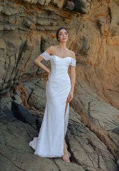 Wilderly Bride Zinnia- F345 Sheath Wedding Dress