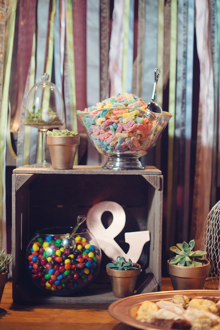 Candy Bar with Whimsical Fish Bowl Server