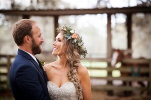 Romantic Eucalyptus Flower Crown and Fishtail