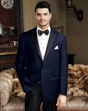 BLACKTIE LIAM Navy Velvet Wedding Tuxedo Blue Tuxedo