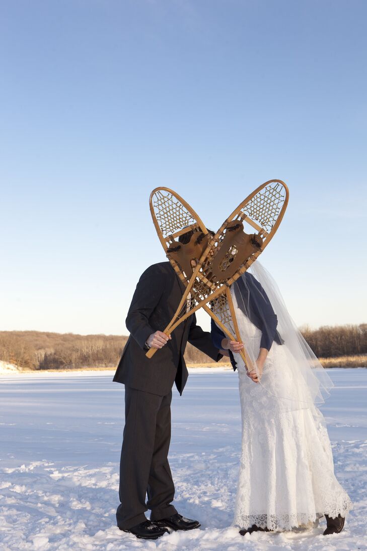 Snow Shoe Couple Portrait