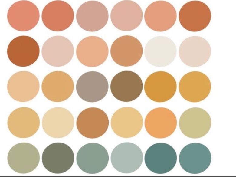 Picture of Some examples of an “Autumn” color palette 