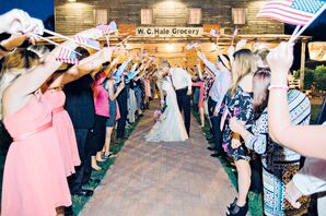 American Flag Patriotic Reception Exit