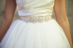 A Classic Tulle Ball Gown with Swiss Dots