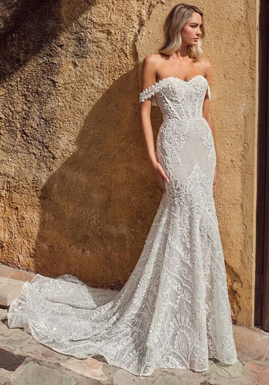 Calla Blanche 124243 Midge Mermaid and Trumpet Wedding Dress - 4
