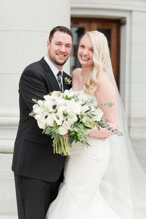 Bridal Bouquet of White Blooms and Greenery