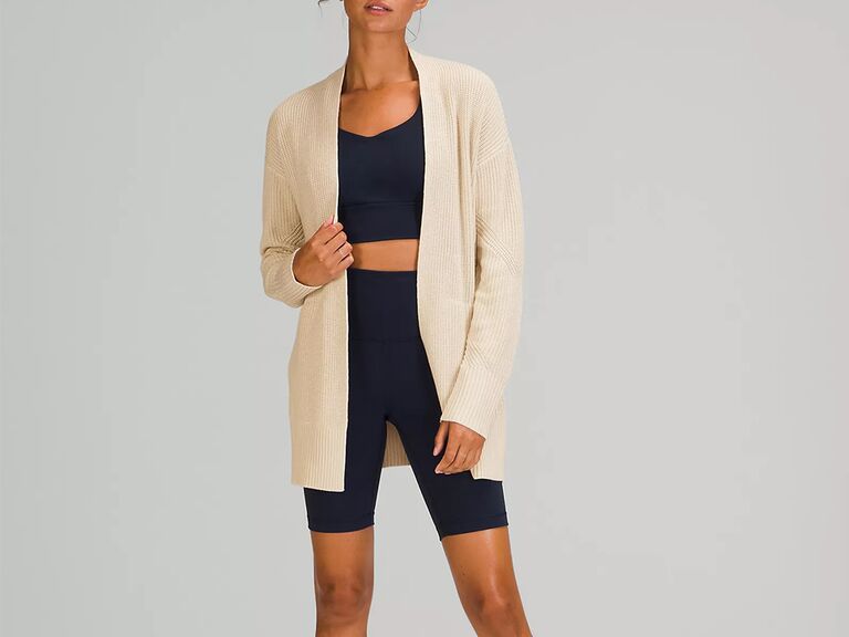 Cream cable cardigan sweater