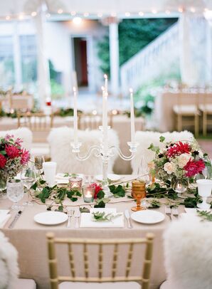 Crystal Candelabra Reception Centerpieces