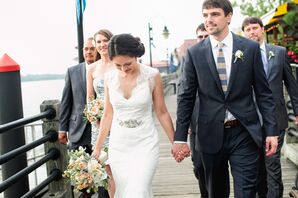 Monique Lhuillier Dress, Vera Wang Sash
