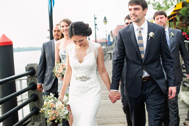Monique Lhuillier Dress, Vera Wang Sash