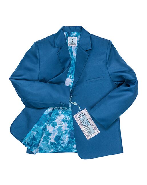 Little Tuxedos "Mason" Kids Cobalt Suit (5-Piece Set) Flower Girl Dress and Ring Bearer Outfit - 6