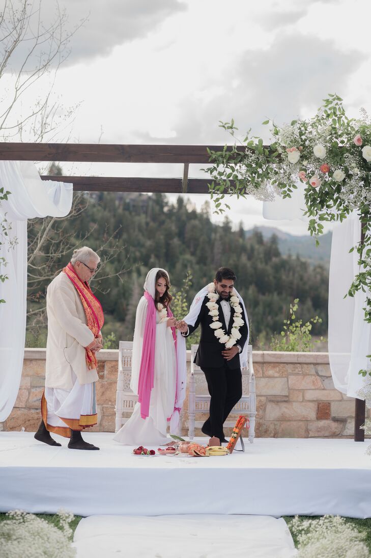 Couple Walking Around Agni Sacred Fire