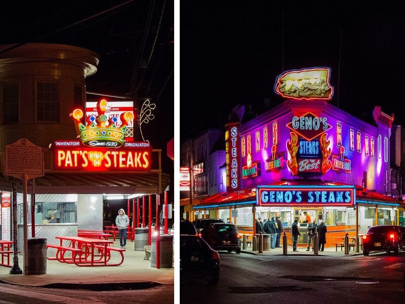 Picture of Pat's King of Steaks Vs. Geno's Steaks
