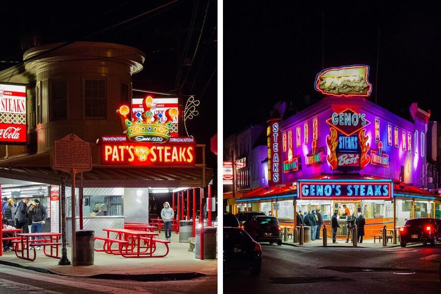 Picture of Pat's King of Steaks Vs. Geno's Steaks