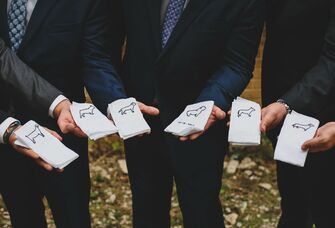 Embroidered pocket square groomsmen gifts