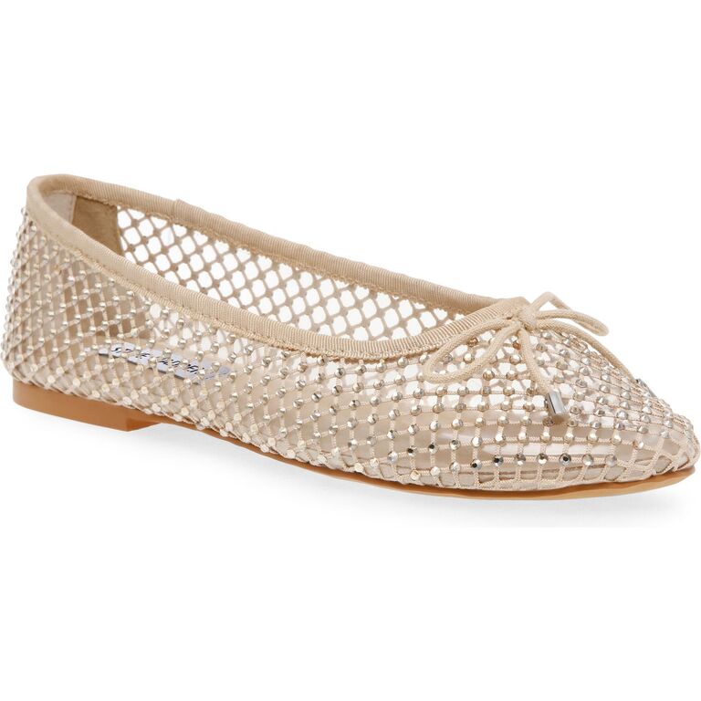 Mesh ballet flats with rhinestone embellishments from Steve Madden