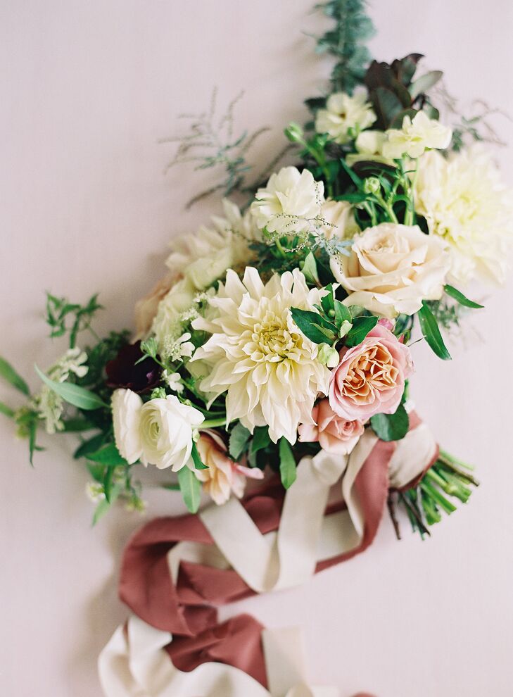 Bouquet of Roses, Scabiosa and Dahlias