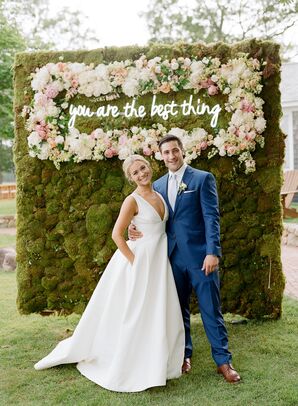 Moss Wall with Personalized Neon Sign