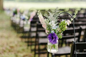 Purple Lisianthus, Hypericum Berry Aisle Decor