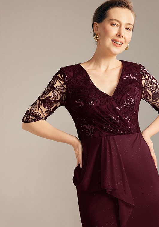 AW Bridal AW Kalina Dress Red Mother Of The Bride Dress - 3