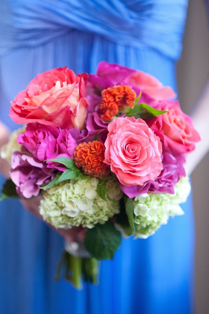 Bright Bridesmaid Bouquets