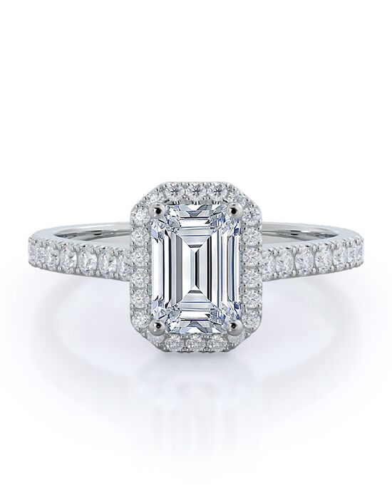 With Clarity Glamorous Emerald, Oval Cut Engagement Ring - 1