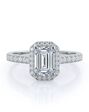 With Clarity Glamorous Emerald, Oval Cut Engagement Ring - thumbnail - 1