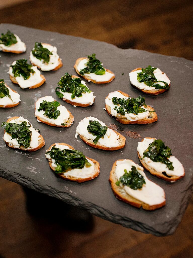 Ideas for gourmet wedding reception appetizers and food