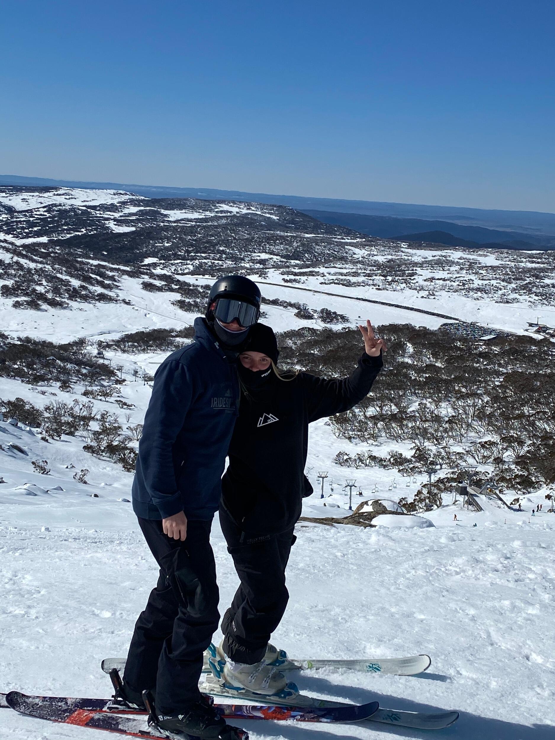 We spent three months at the snow together working as lift operators at Perisher! During this time there were also many firsts, living together, having roommates and working together.