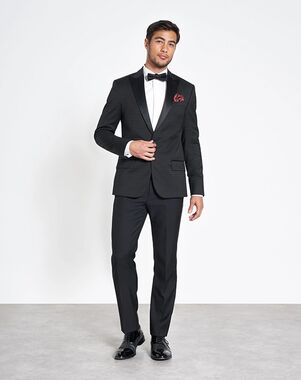 The Black Tux Onyx Dot Peak Lapel Jacket Tuxedo Black Tuxedo