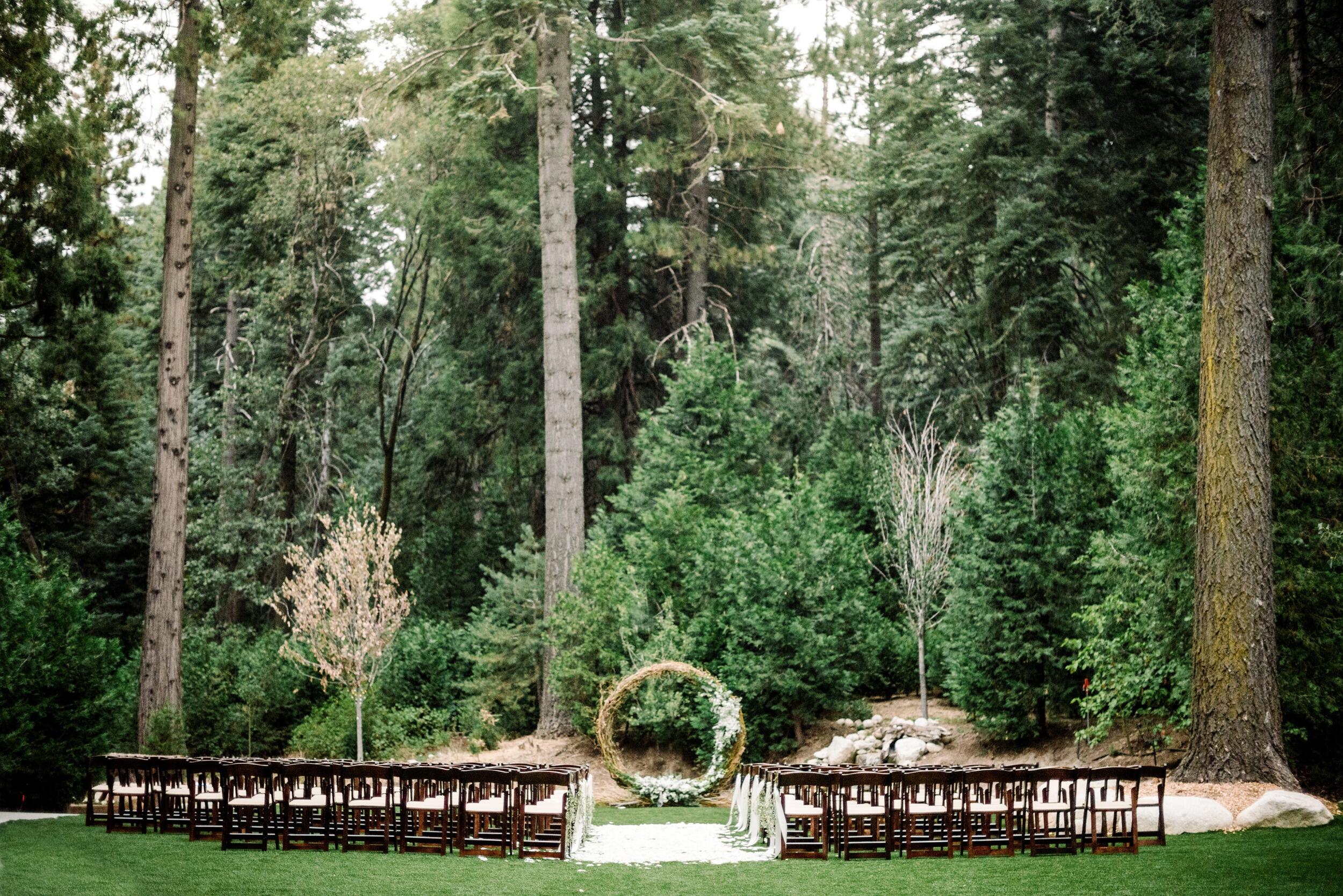 Wedding day at Skypark in Skyforest 🤍  3:33p-10:00p (plus an on-site afterparty until midnight!). See the Dress Code page for dress code.

Onsite parking is available. Lyft and Uber are unavailable in Lake Arrowhead. If you believe you'll need taxi services, arrange rides at least ten days prior at https://aplusmountainride.com/