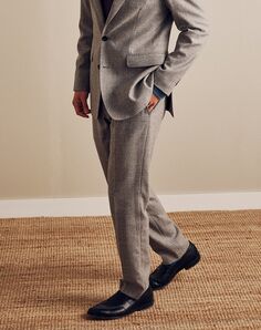 Tie Bar The Lakeshore Wool Flannel Grey Pant Gray Tuxedo