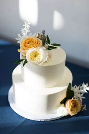 Simple Cake for Wedding at The Ivory Oak in Wimberley, Texas