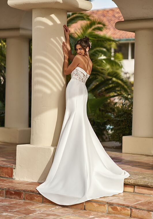 Moonlight Tango T152 Mermaid and Trumpet Wedding Dress - 3