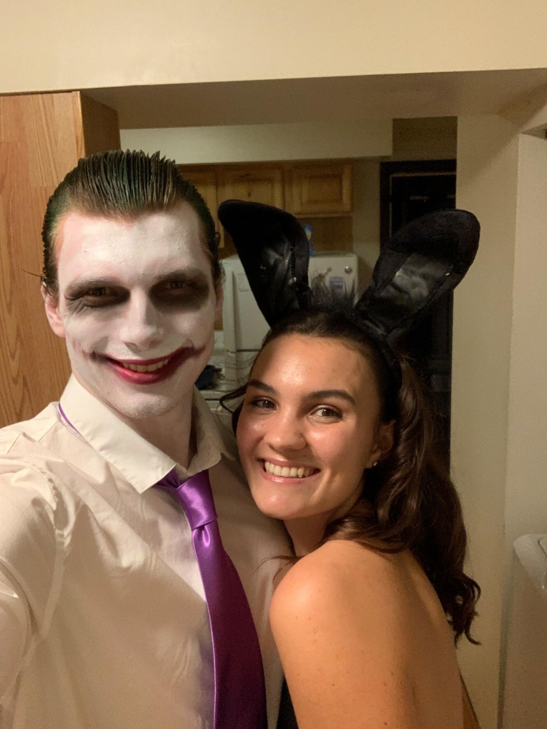 Halloween! FYI: I did Matt's make-up and he gelled his hair (he had green tinge in it for months)!