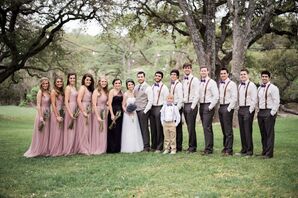 Blush and Purple Casual Wedding Party