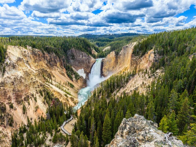 Waterfalls at Yellowstone National Park.