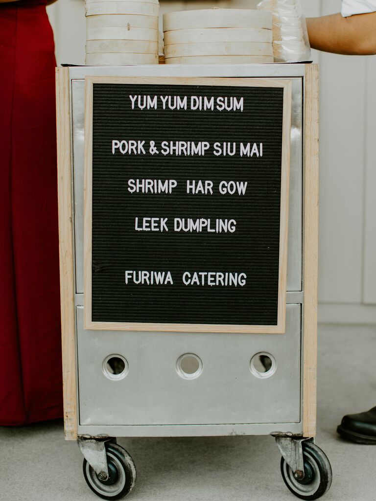 wedding menu dim sum
