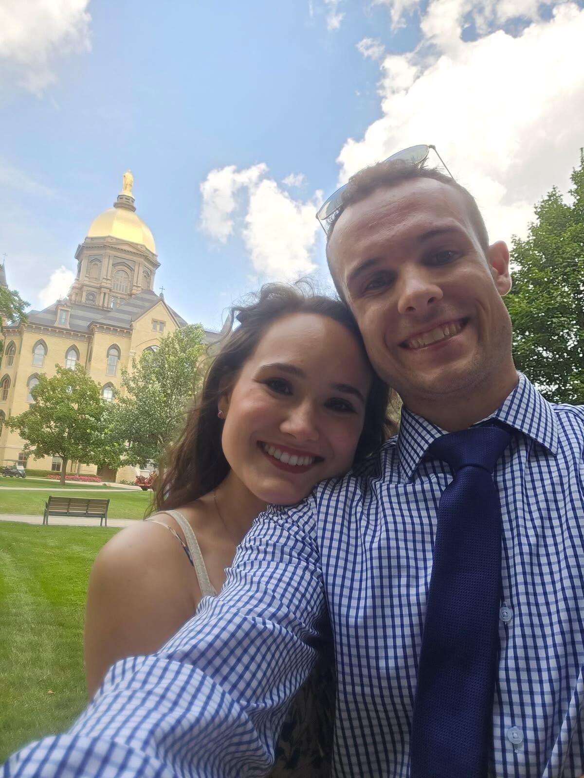 1706 DAYS TOGETHER ~ At the Golden Dome on Notre Dame University's campus for more weddings