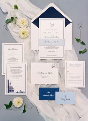 Classic Invitation Suite with Illustration of Washington, DC