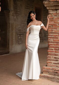 Moonlight Tango T163 Mermaid and Trumpet Wedding Dress