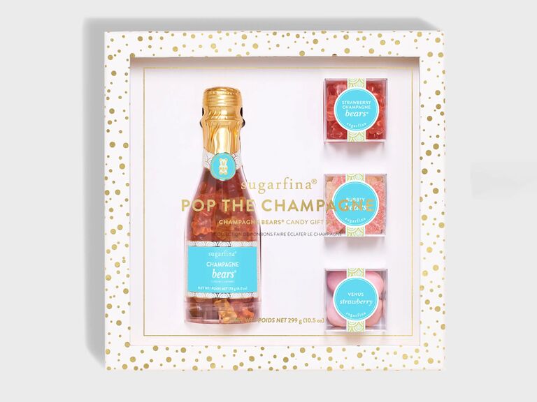 Champagne themed candy box maid of honor gift