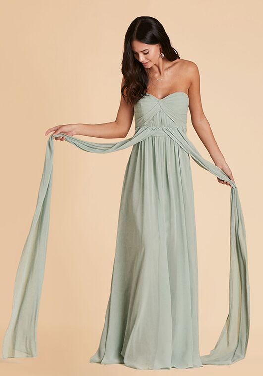 Birdy Grey Grace Chiffon Dress in Sage Bridesmaid Dress - 5